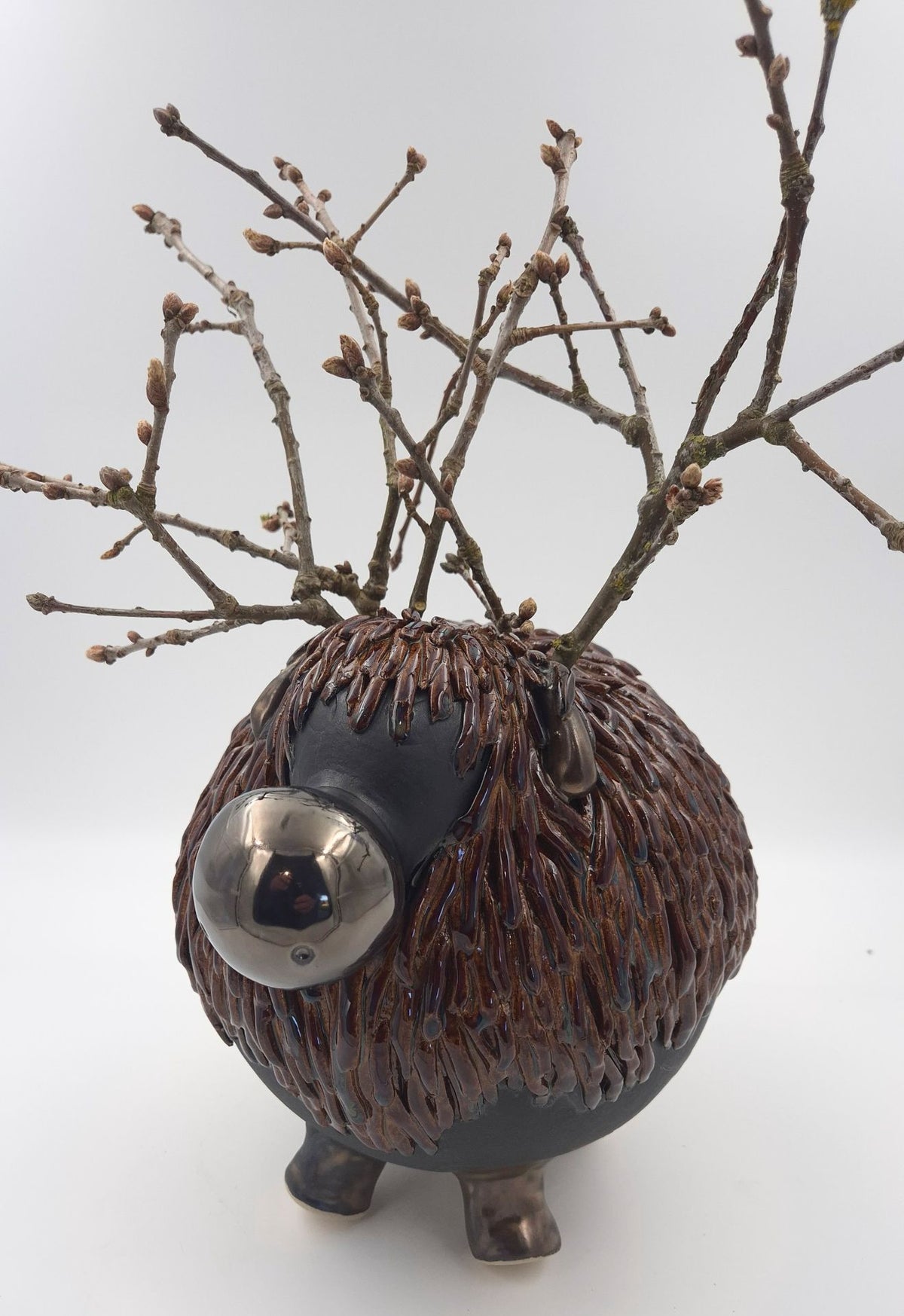 Stort rensdyr Brun/Sort - 24 cm