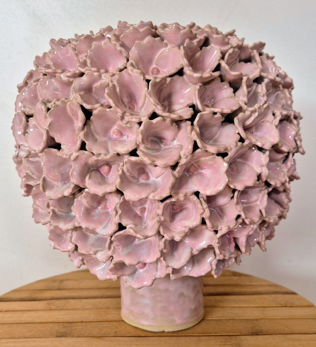 Stor lyserød allium vase 