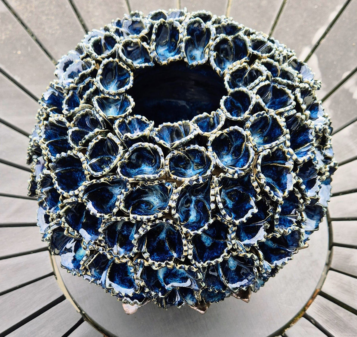 Mørkeblå Allium vase