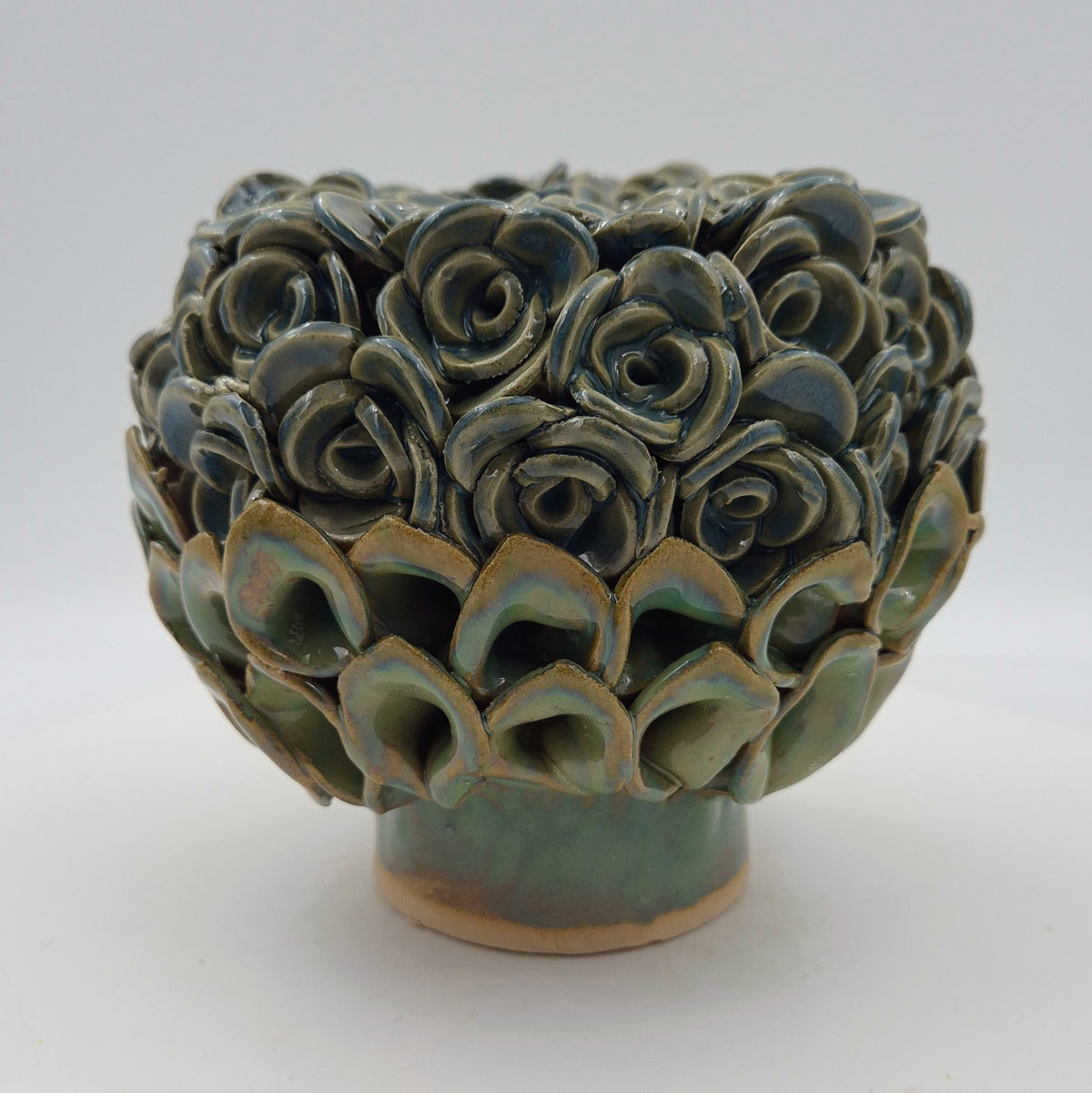 Hortensia knop – grøn glasur
